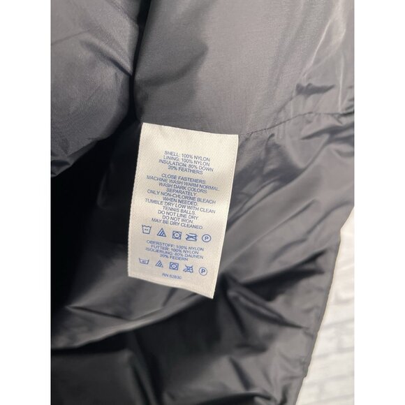 LANDS' END Women's Black Quilted Snap Front Down Vest Medium - Picture 3 of 4